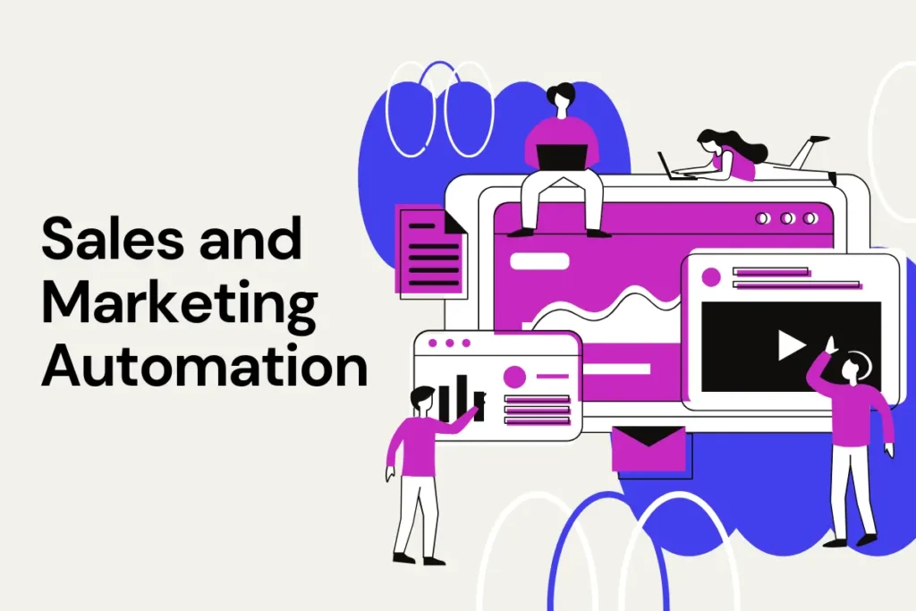 Diagram illustrating integrated sales and marketing automation workflows, highlighting CRM, email campaigns, and analytics tools in 2025.